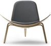  Ch07 Shell Chair White Oiled Oak/Dark Gray Fabric