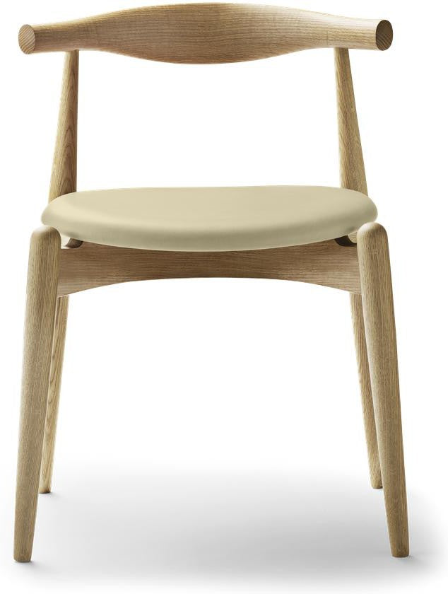 Carl Hansen Ch20 Elbow Chair, Oiled Oak/Beige Leather