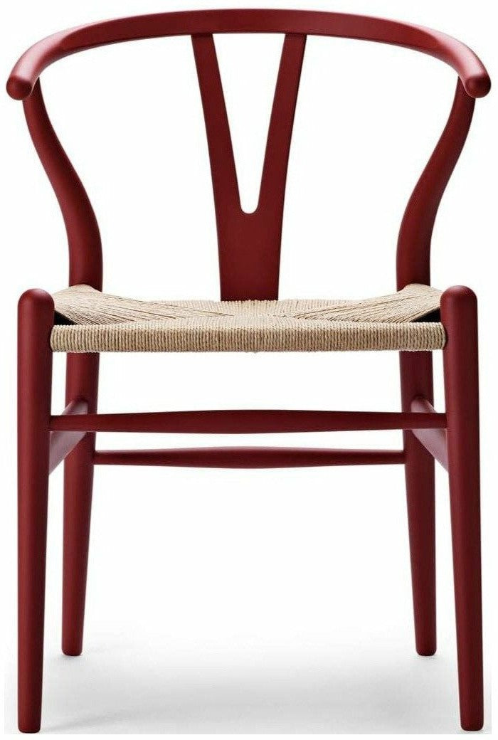 Carl Hansen CH24 Wishbone Chair Special Edition, Beech Special Edition, Soft Red