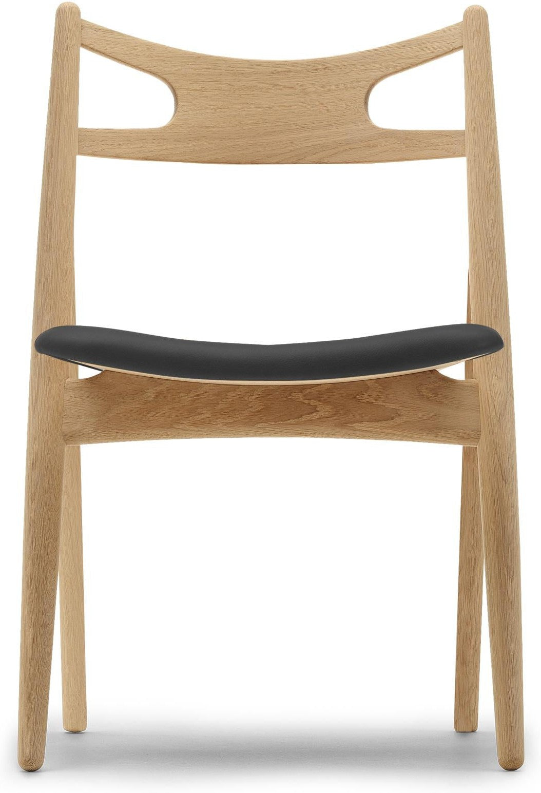 Carl Hansen CH29 P židle Sawbuck, naolejovaná dub/černá kůže