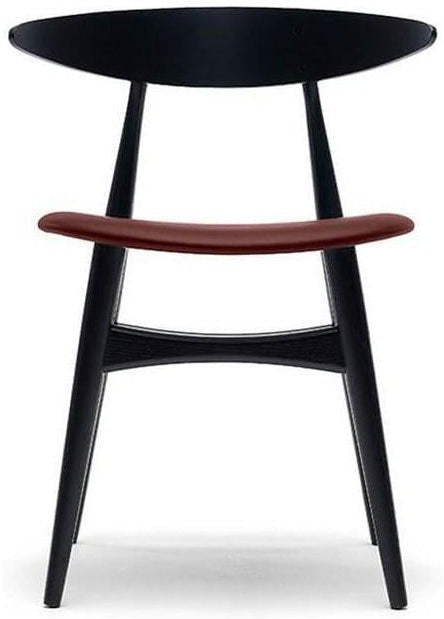 Carl Hansen Ch33 P Chair, Black Beech/Brown Leather