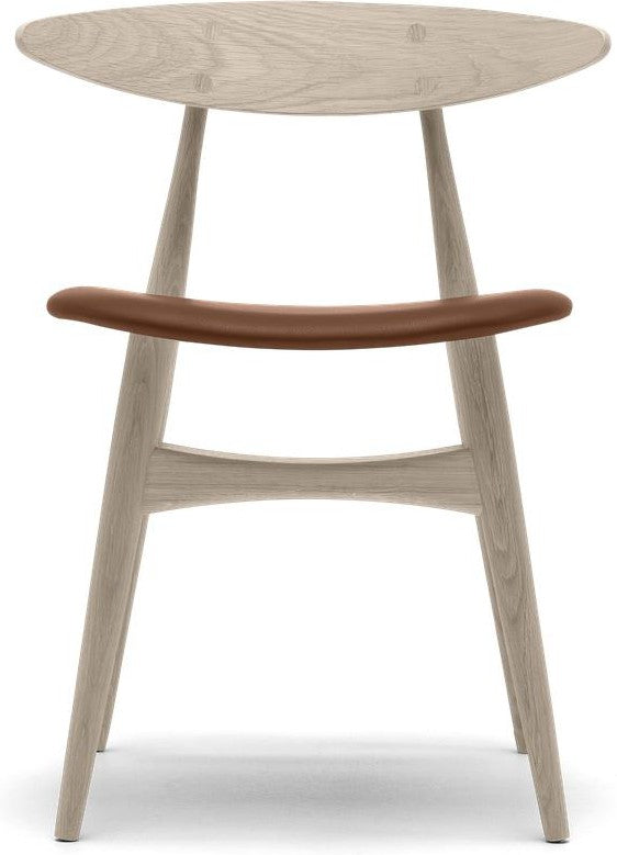 Carl Hansen Ch33 P Chair, Soaped Oak/Brown Leather