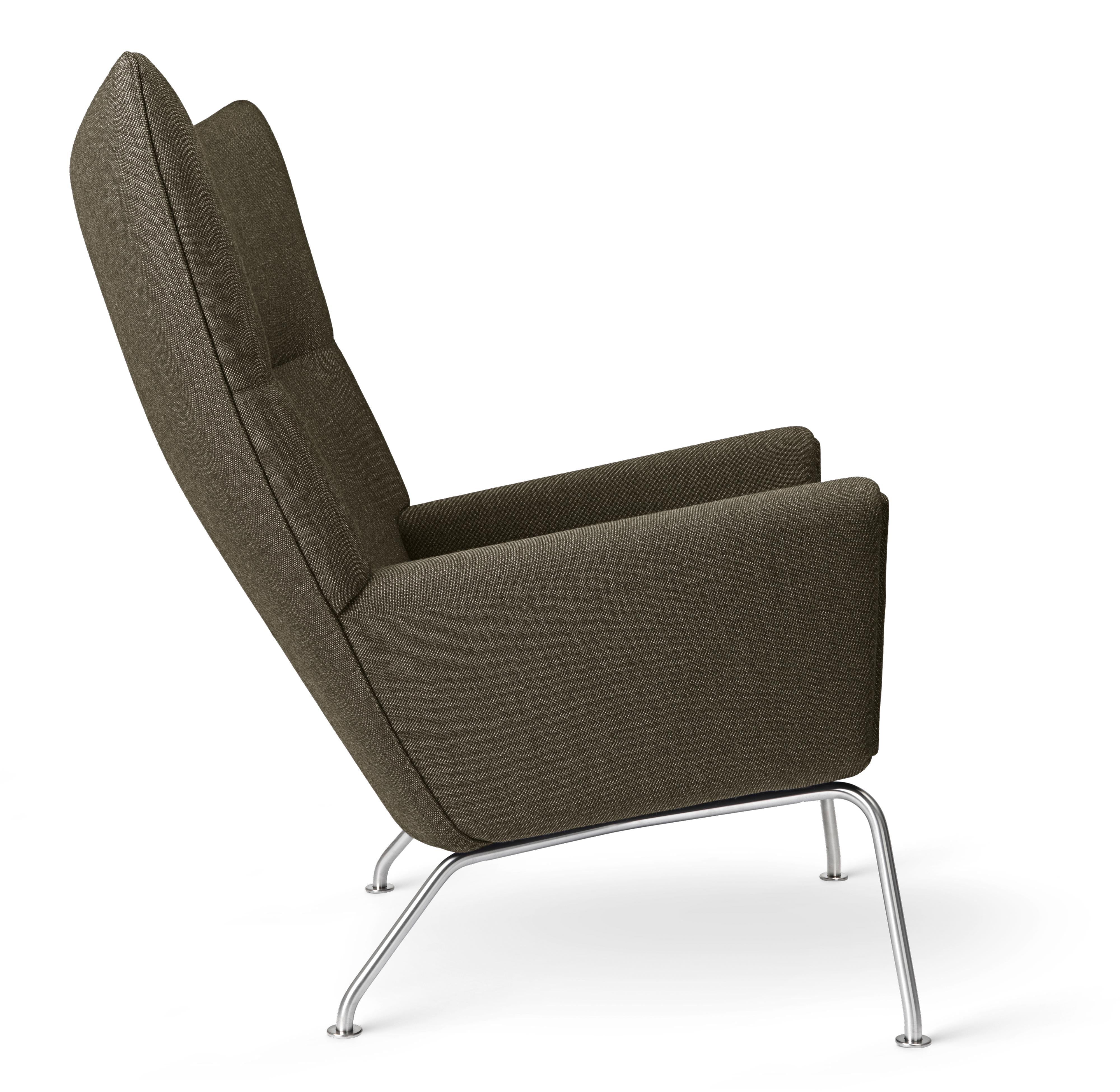 [product_category]-Carl Hansen Ch445 Wing Chair, Steel/Passion 1101-Carl Hansen-5715397079908-CH445-SS-HR-FSC-70-Passion-1101-CAR-2