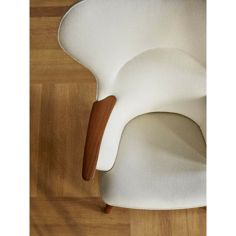 [product_category]-Carl Hansen Ch78 Mama Bear Lounge Chair, Walnut Oiled/White Hallingdal 100-Carl Hansen-5714413522176-CH7812-CAR-4