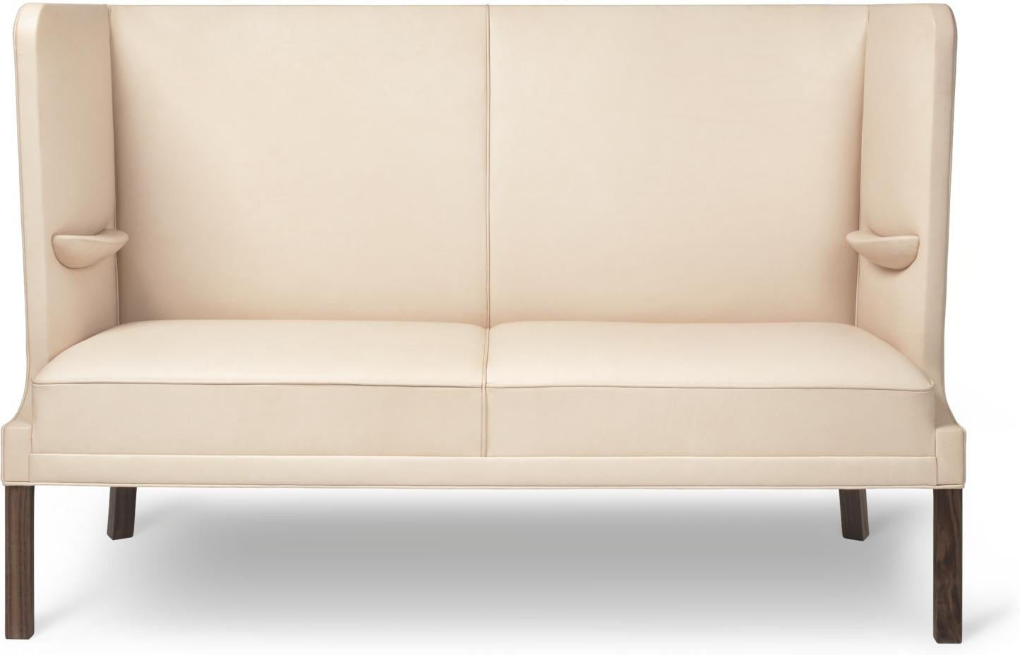 Carl Hansen Fh436 Coupé Sofa, Oiled Walnut/Natural Leather