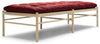 Daybed Carl Hansen OW150, mýdlový dub/červená látka