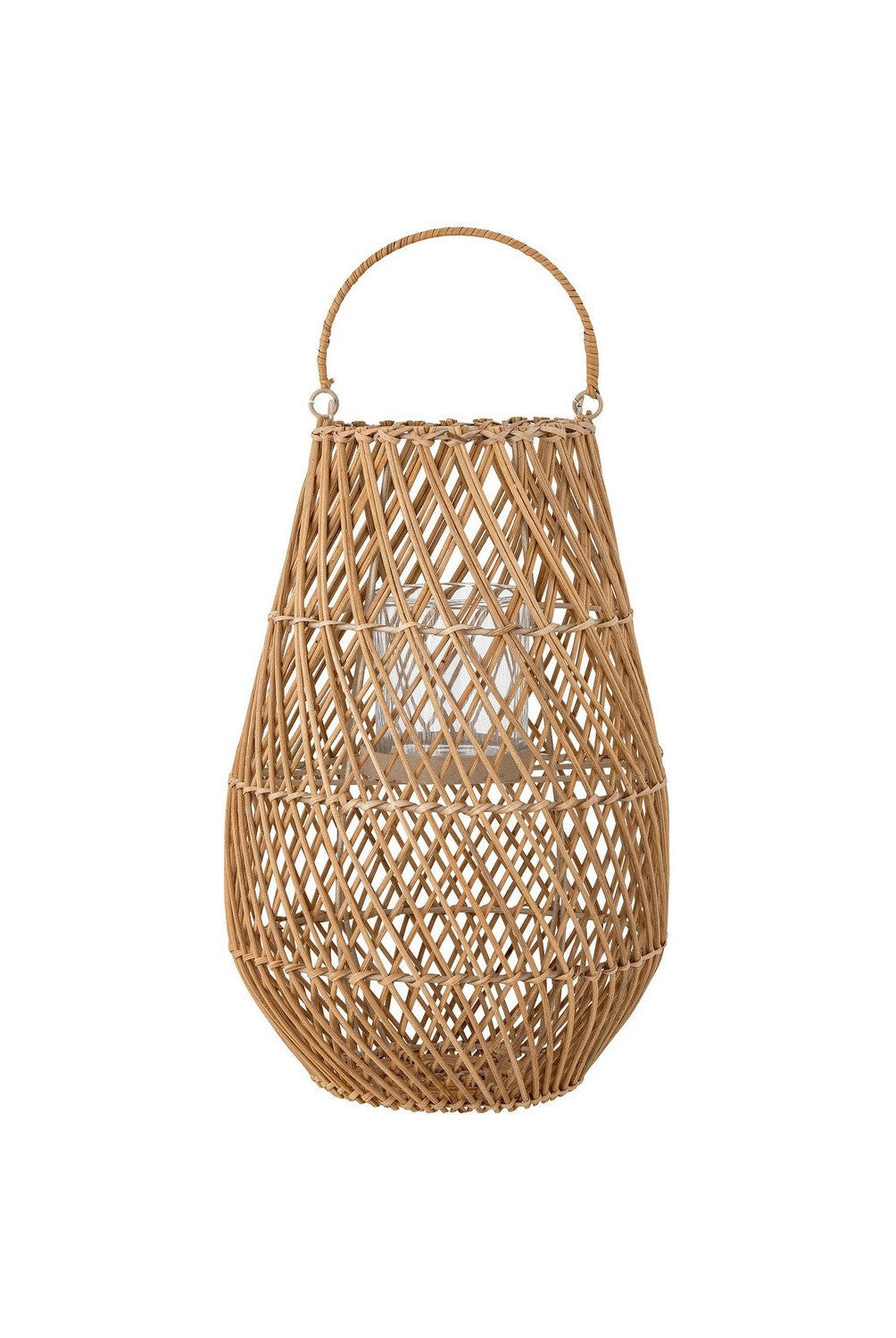 Kreativní sbírka Edin Lantern W/Glass, Nature, Rattan