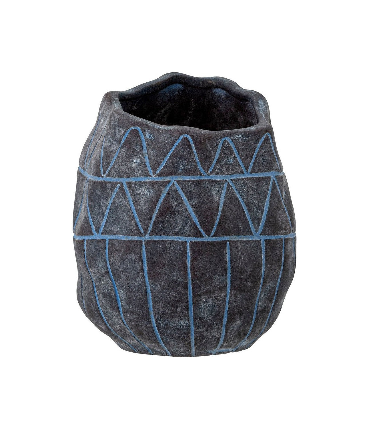 Creative Collection Ivo Deco Vase, Blue, keramic