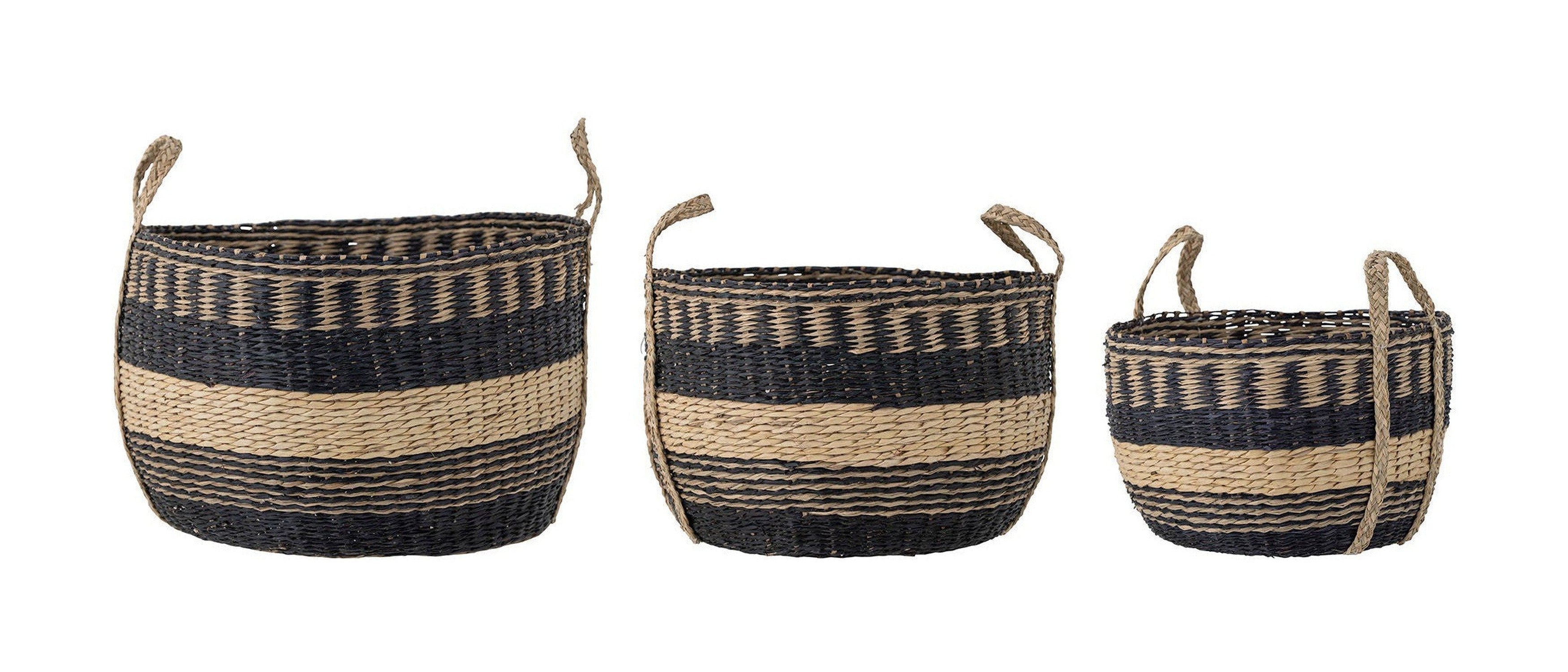 Creative Collection Sania Basket, Black, Seagrass