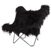 Cuero Island Mariposa Butterfly Chair, Wild Black/Black