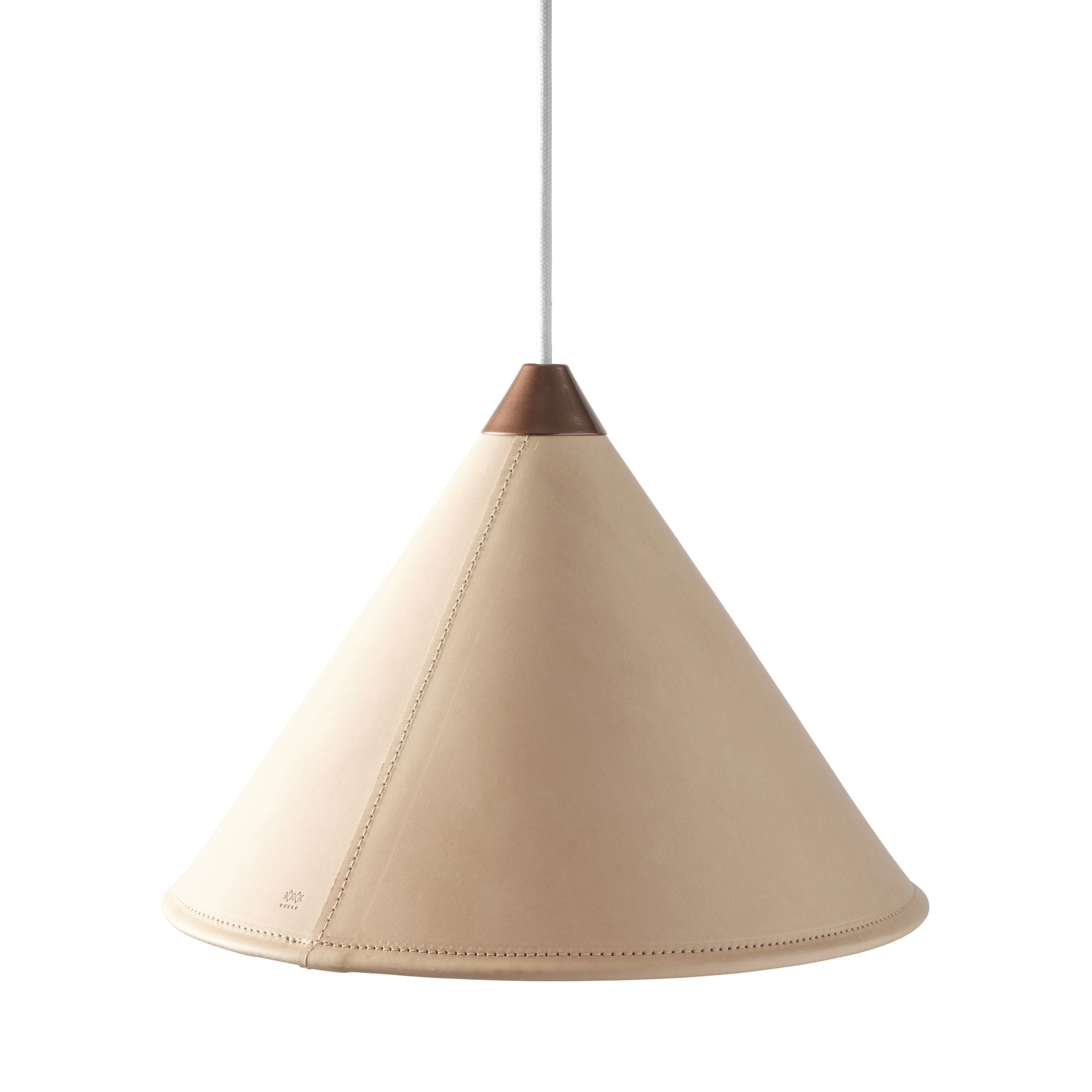 [product_category]-Cuero Namibia Pendant ø 25 Cm, Crude Nature/Copper With White Cable-Cuero-7340172636458-1500532-CUE-2