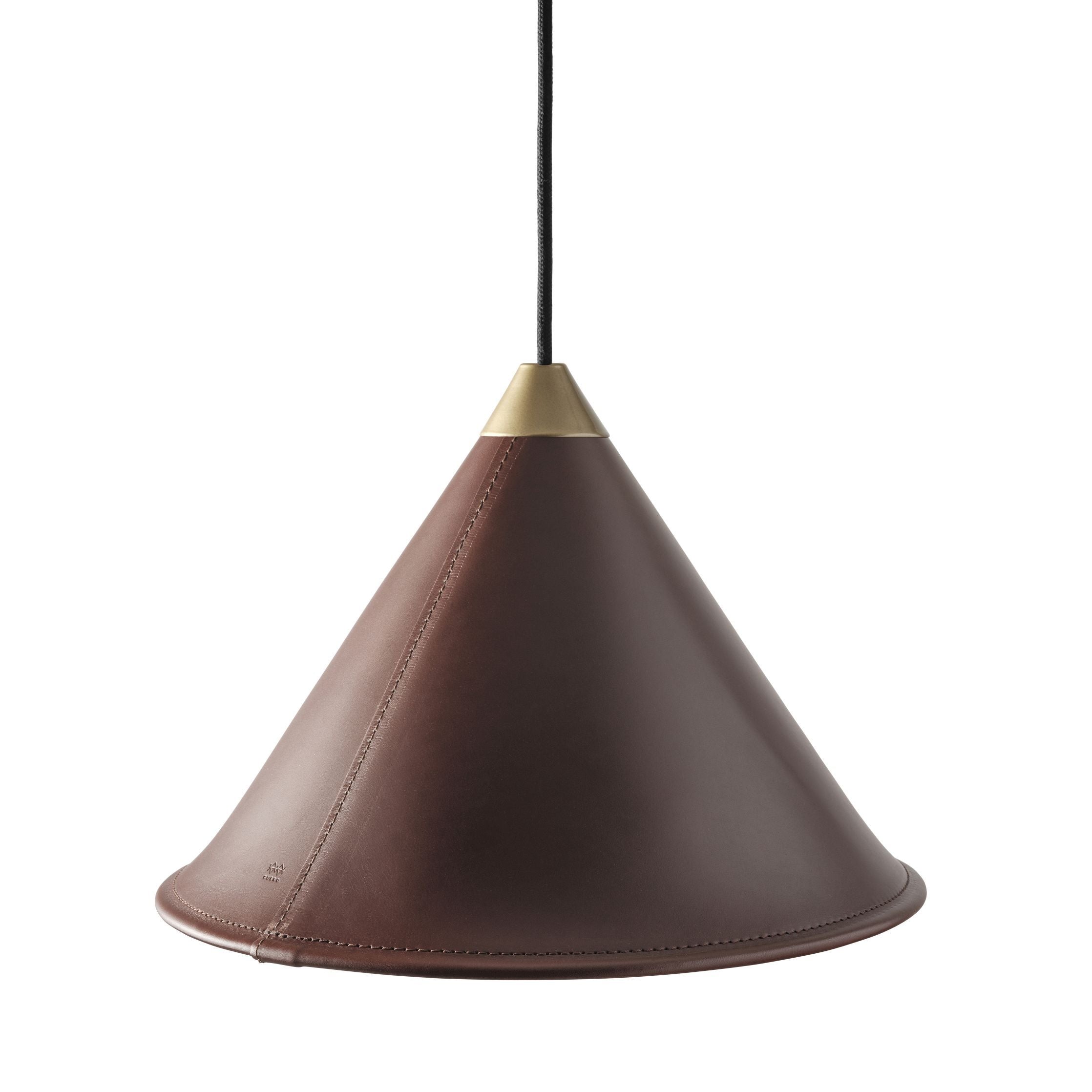 [product_category]-Cuero Namibia Pendant ø 35 Cm, Chocolate/Brass With Black Cable-Cuero-7340172636106-1510431-CUE-2