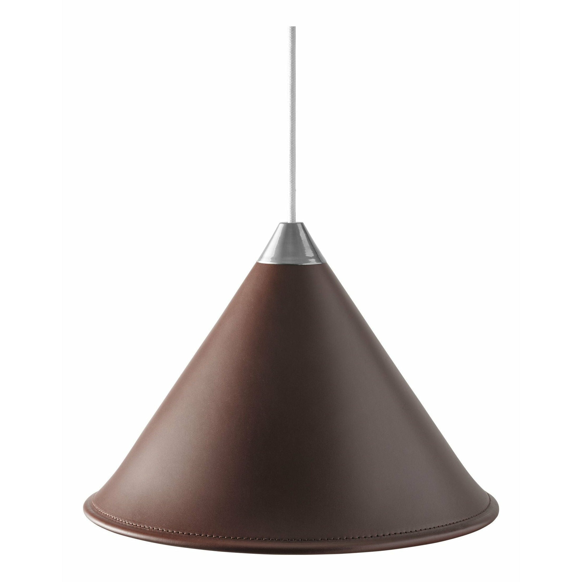 [product_category]-Cuero Namibia Pendant ø 45 Cm, Chocolate/Chrome With White Cable-Cuero-7340172637073-1520434-CUE-1