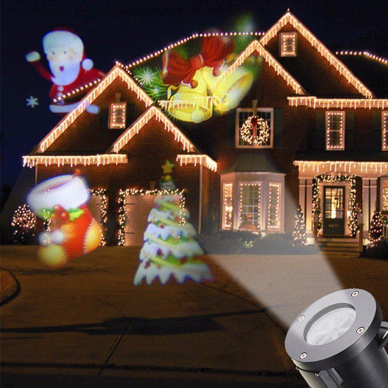 LED projektorový venkovní vánoční výzdoba krajiny