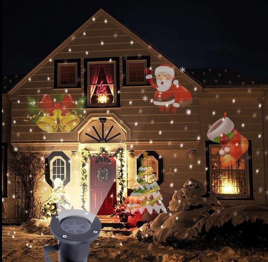 LED projektorový venkovní vánoční výzdoba krajiny