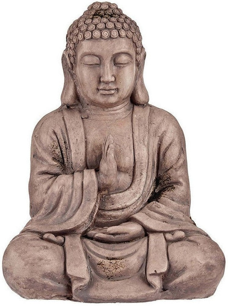 Dekorativní zahradní postava Buddha Grey Polyresin (23,5 x 49 x 36 cm)