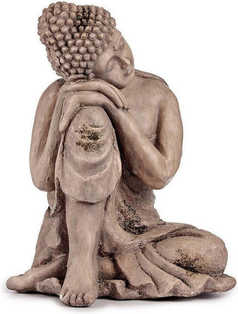 Dekorativní zahradní postava Buddha Grey Polyresin (34,5 x 54,5 x 31 cm)
