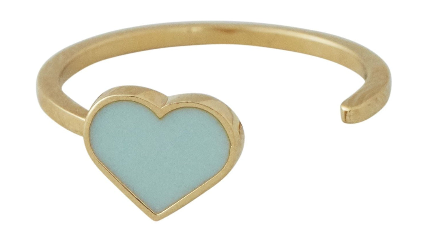 [product_category]-Design Letters Enamel Heart Ring Gold, Soft Green-Design Letters-5710498176235-90602002SOFTGREEN-DES-1