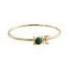 Designové dopisy Great Love Bangle 18k Gold, Malachit Green