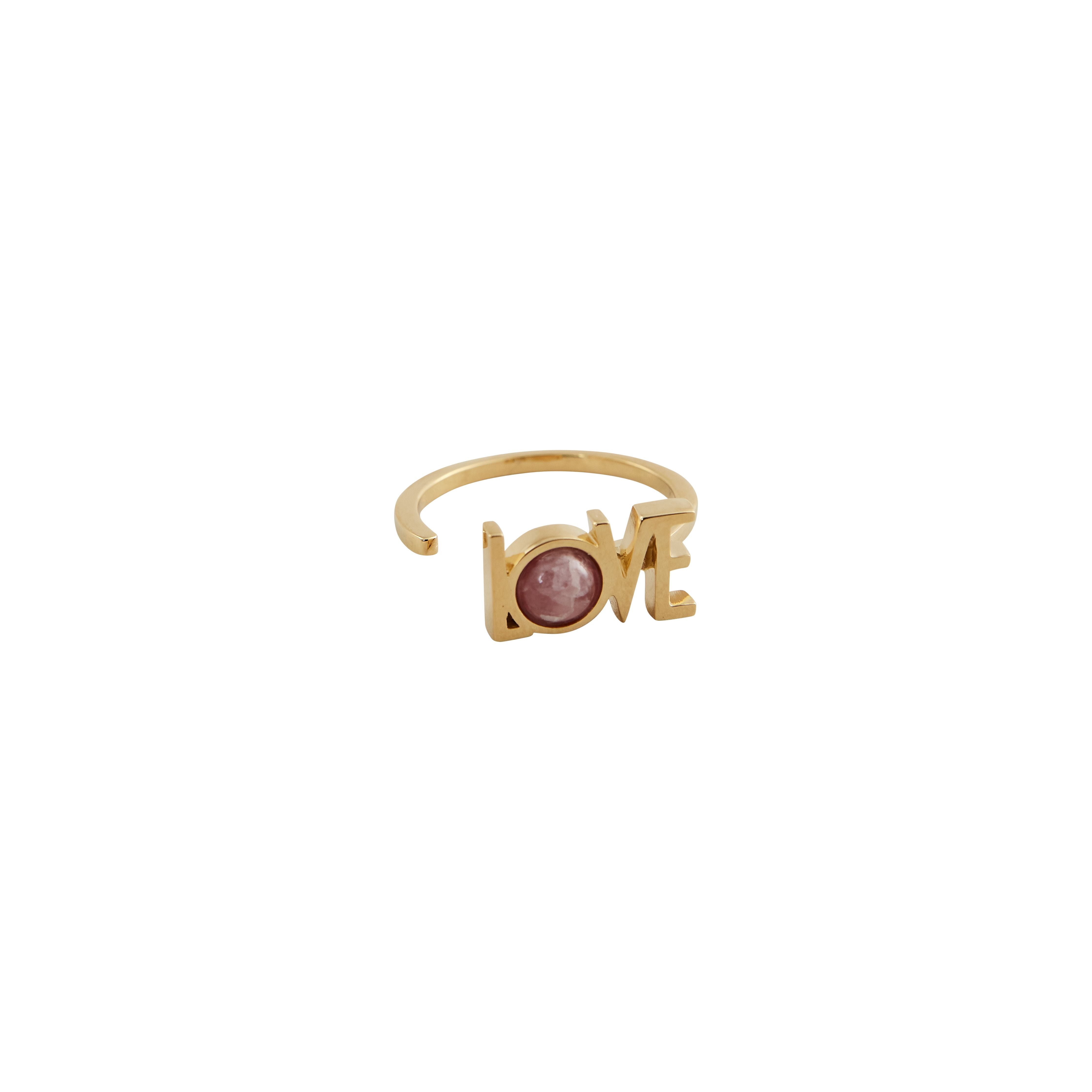 [product_category]-Design Letters Great Love Ring 18k Gold Plated, Red Chrosite-Design Letters-5710498190743-90602008RHCHROSITE-DES-1