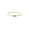 Design Letters Great Mom Bangle 18k Gold Plated, Aquamarine Blue