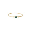 Design Letters Great Mom Bangle 18k Gold Plated, Malachite Green