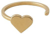 Design Letters Heart Ring, Gold Plated