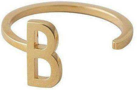 Design Letters Letter Ring A Z, 18k Gold Ploted, b