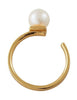 Designové písmena Pearl Drop Ring 18k Gold Plated