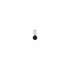 Design Letters Stone Drop Pendant 5 Mm 925 Sterling Silver, Black Agate