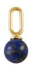 Design Letters Stone Drop Pendant 5mm 18k Gold Plated Silver, Lapis Lazuli Blue