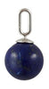 Designové písmena Stone Drop přívěsek 8 mm 925 Sterling Silver, Lapis Lazuli Blue