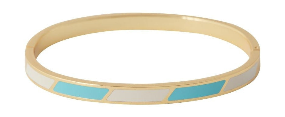 [product_category]-Design Letters Striped Candy Bangle, Turquoise/White-Design Letters-5710498192846-90502003TURQWHITE-DES-1