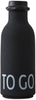 Design Letters To Go Water Bottle, Black