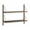 DK3 Royal System System Shelf Oak Smoked/Brass, 24x83x74 cm