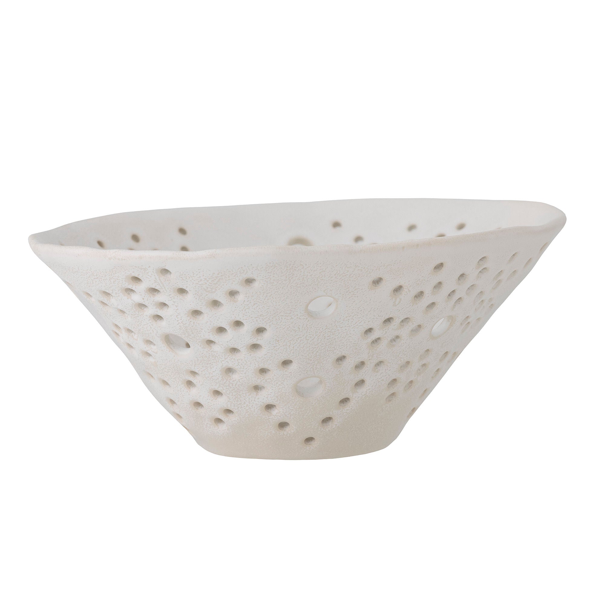 Bloomingville Dalena Deco Bowl, White, Stoneware