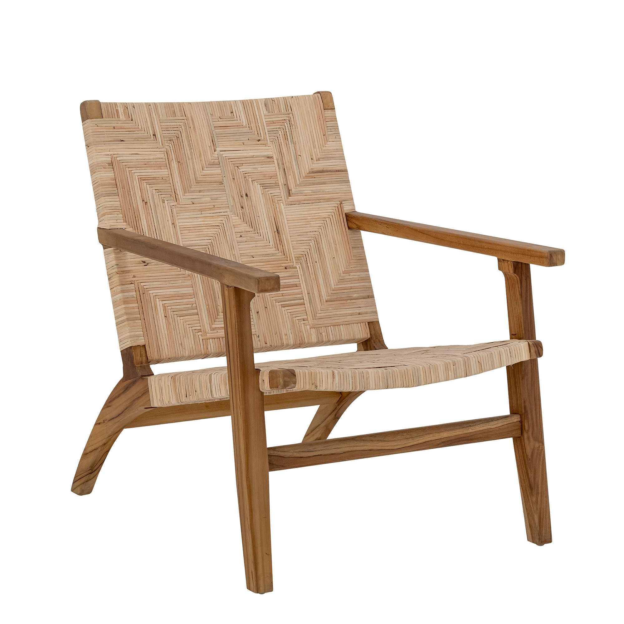 Kreativní kolekce Mills Lounge Chair, Brown, Rattan