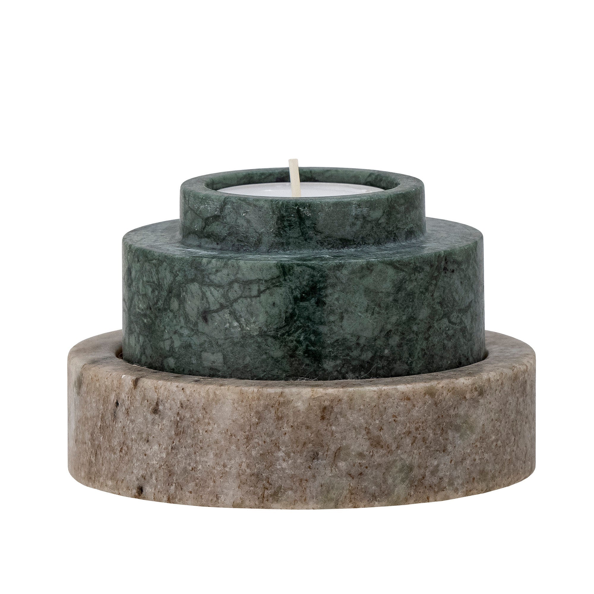 Bloomingville Dalin Volive & Candle Holder, Green, Marble