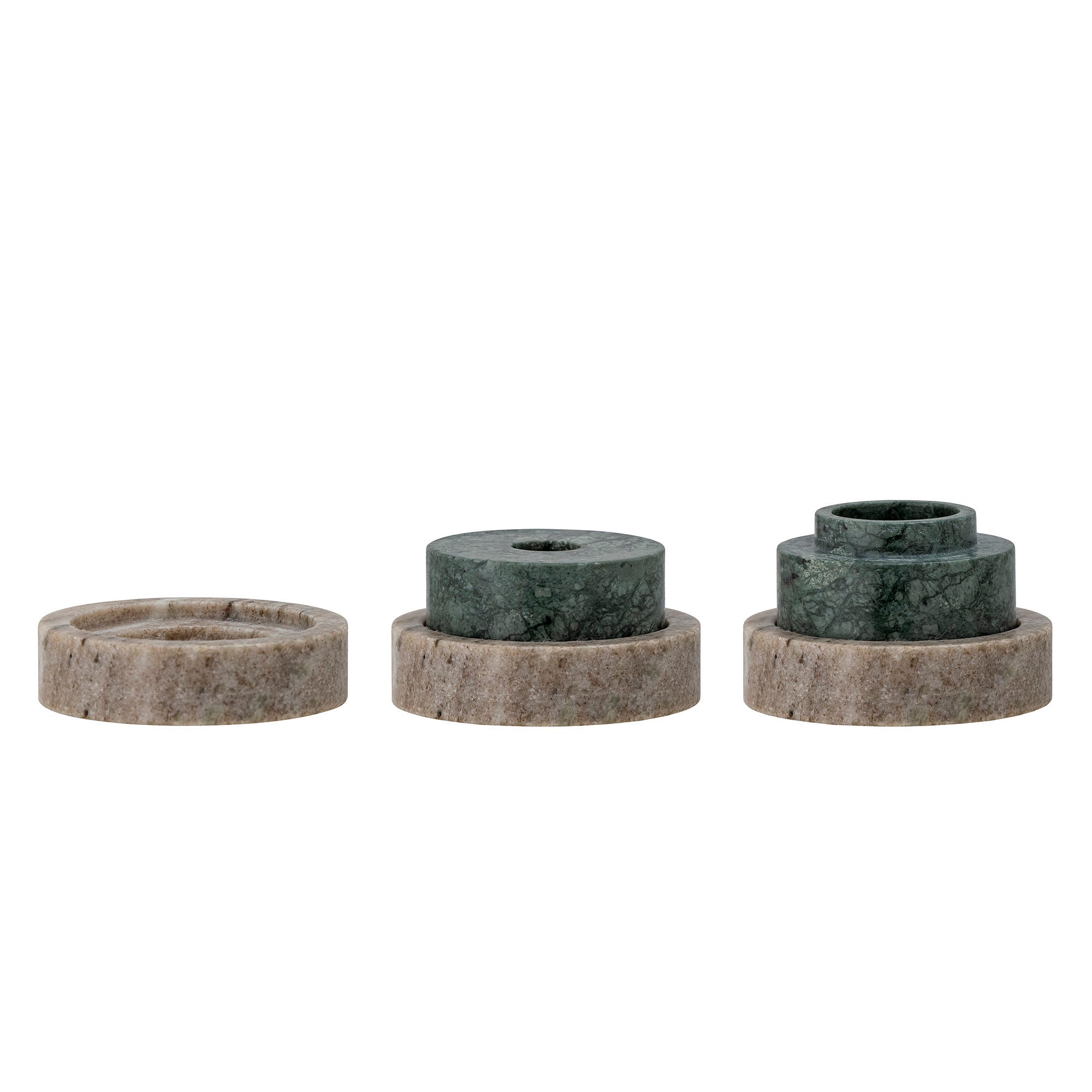 Bloomingville Dalin Volive & Candle Holder, Green, Marble