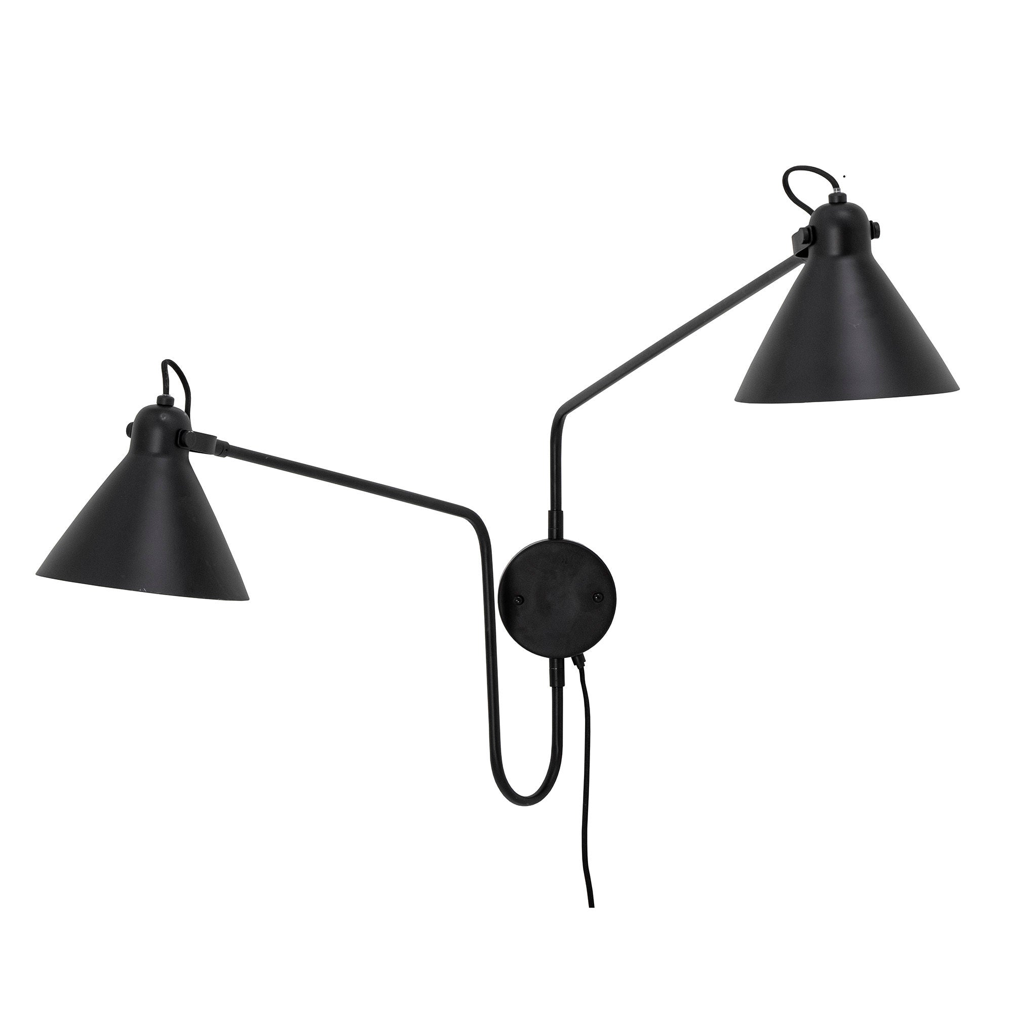Nástěnná lampa Bloomingville Felicity, černá, kov