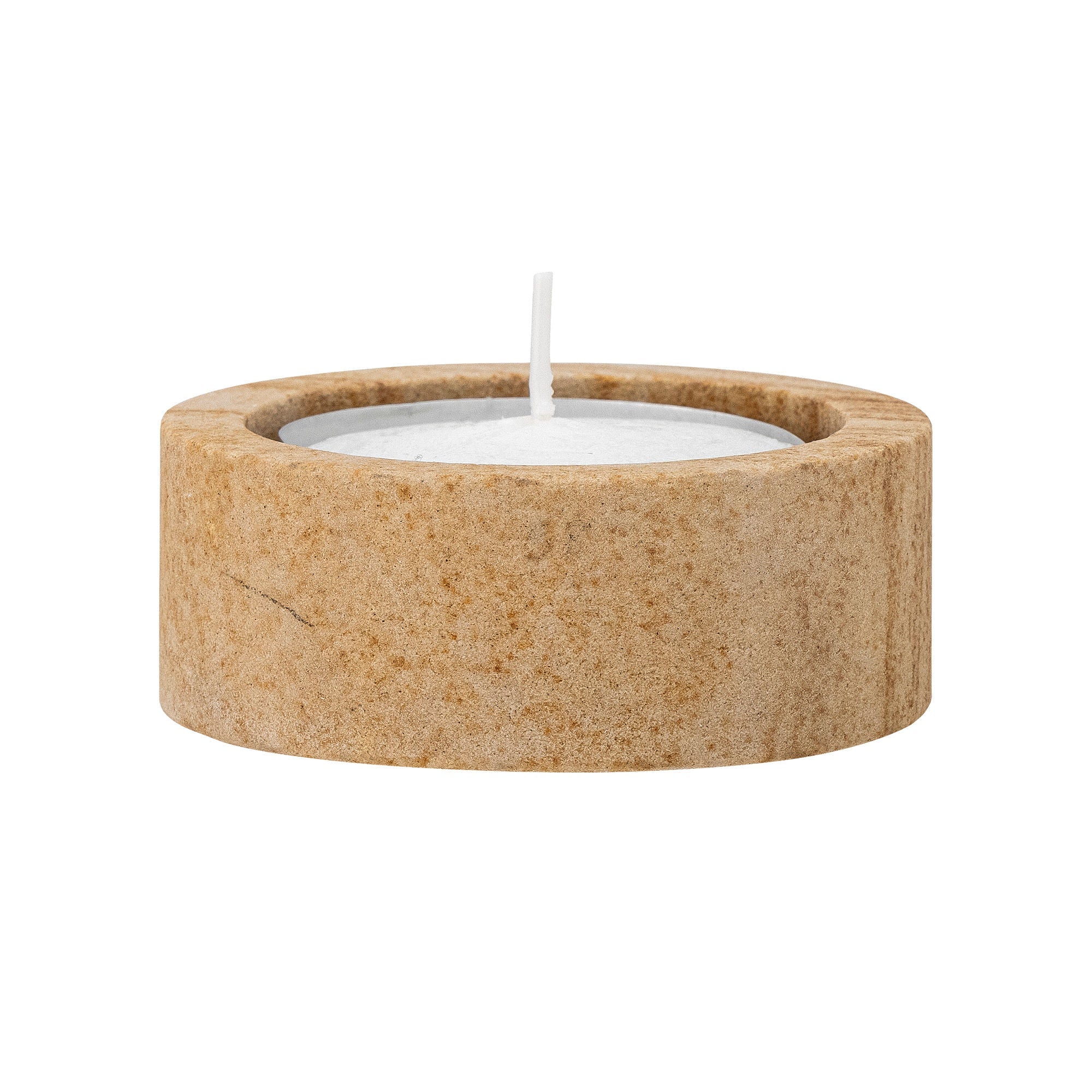 Bloomingville Dalin Volive & Candle Holder, Brown, pískovec