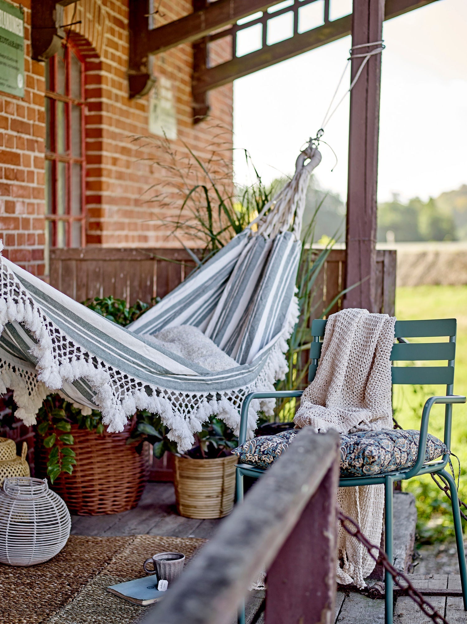 Hammock Bloomingville Cruz, zelená, bavlna