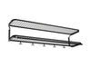 Essem Design Classic Hat Shelf 120 Cm, Black/Chrome