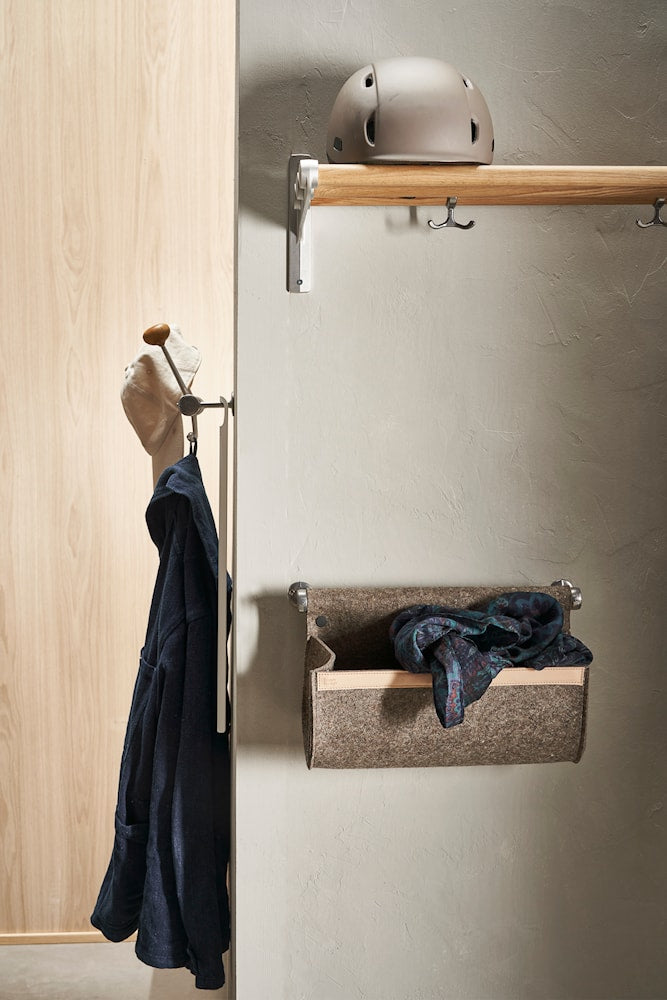 [product_category]-Essem Design Nostalgi Hat Shelf/Shoe Rack, Walnut/Aluminium-Essem Design-7392157029366-080-ESS-15