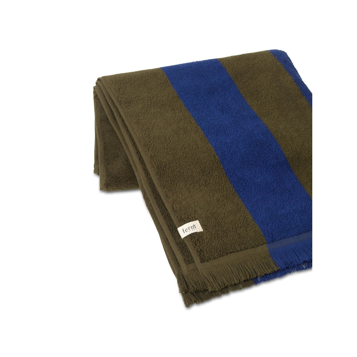 [product_category]-Ferm Living Alee Bath Towel 70x140 Cm, Olive/Light Blue-Ferm Living-5704723285489-1104265582-FER-6