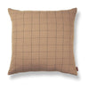 Ferm Living Brown Cotton Cushion, mřížka