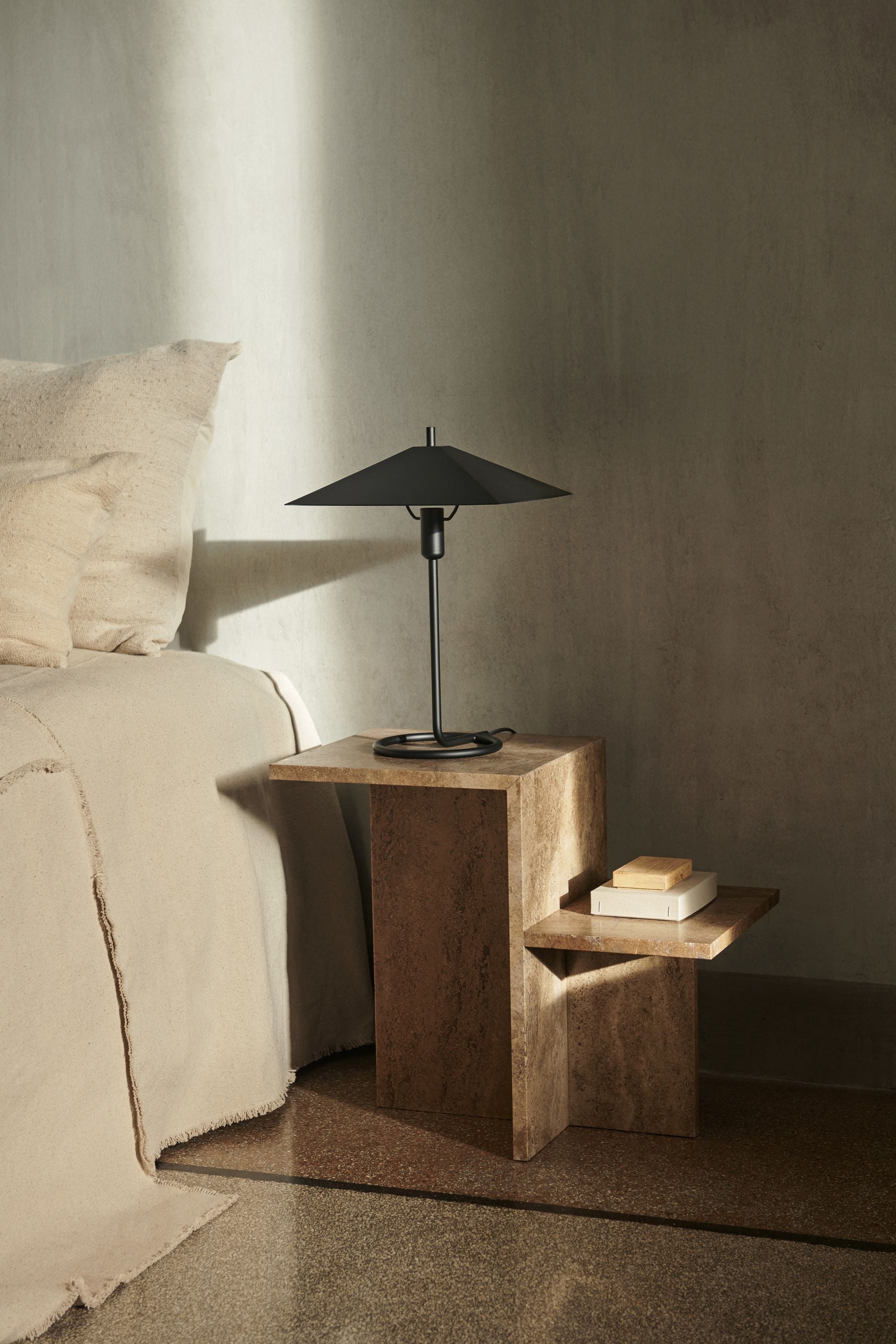 [product_category]-Ferm Living Distinct Side Table, Dark Brown Travertine-Ferm Living-5704723306641-1104267698-FER-4