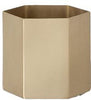 Ferm Living Hexagon Flowerpot Brass, Ø14cm