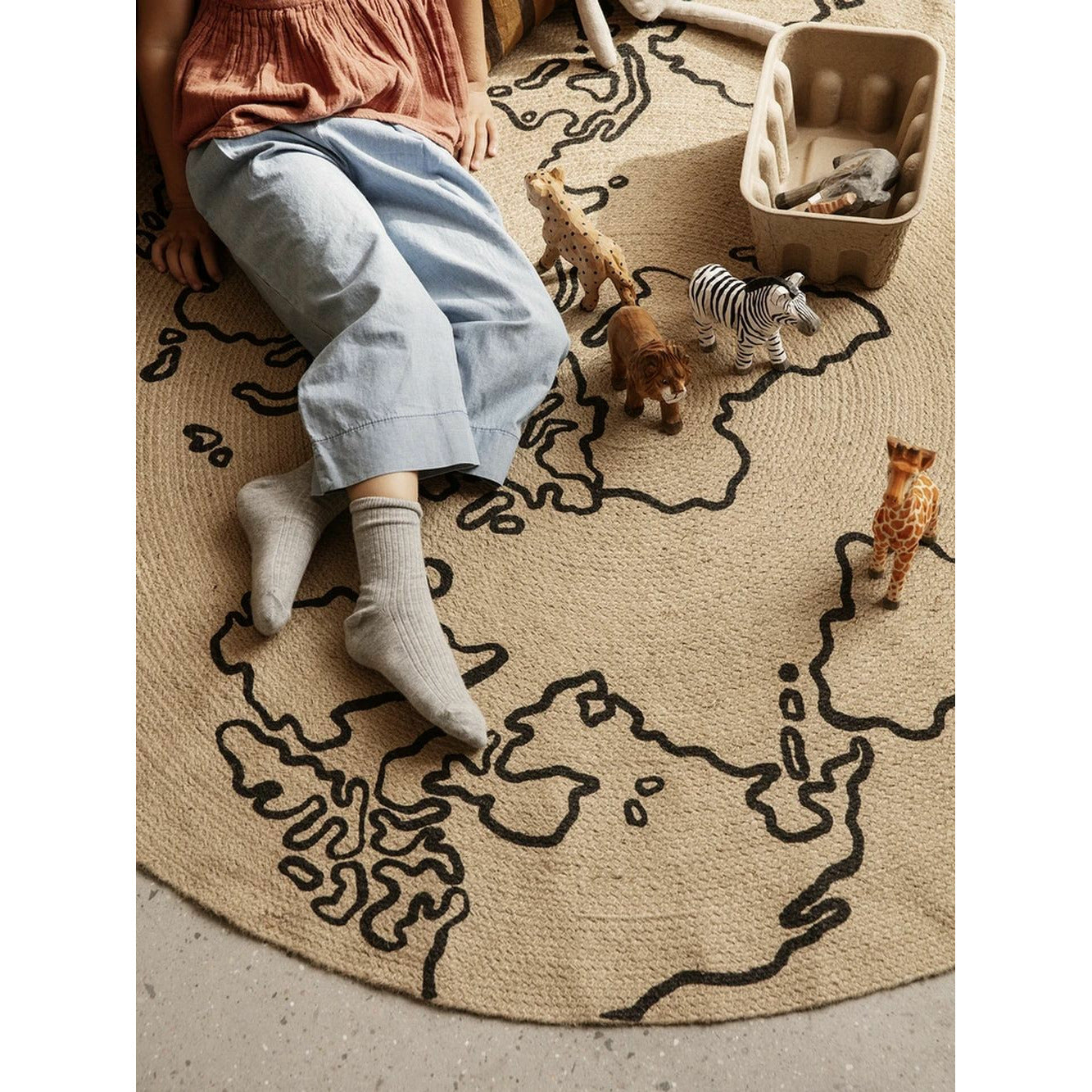 Ferm Living Jute Carpet Small, World