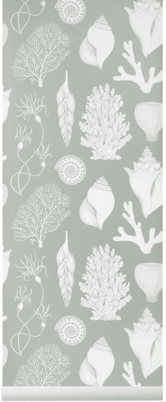 [product_category]-Ferm Living Katie Scott Wallpaper Shells, Aqua-Ferm Living-5704723031475-100236675-FER-1